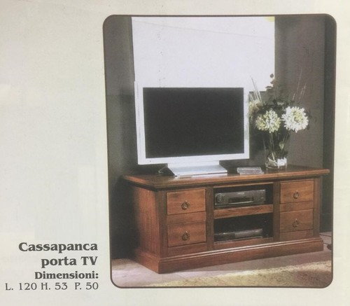 Cassapanca porta legno - tv, in