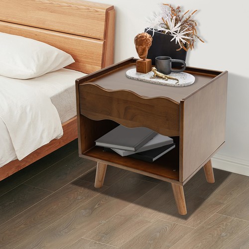 Comodino legno con 1 - comodino,