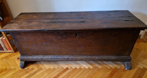 Antica cassapanca legno 700 - antica,