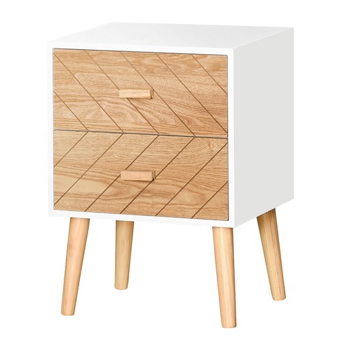 Homcom comodino cassetti - homcom, 2